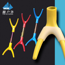 Fun outdoor competitive double-headed horn bracket head anti-wind and wave frame rod fishing rod Fort multi-function bracket accessories