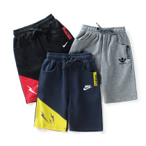 Nike Ton Lightning Boy Shorts Summer Pure Cotton Wool Circle Splicing Bump Color CUHK Children 50% Pants Sports Pants