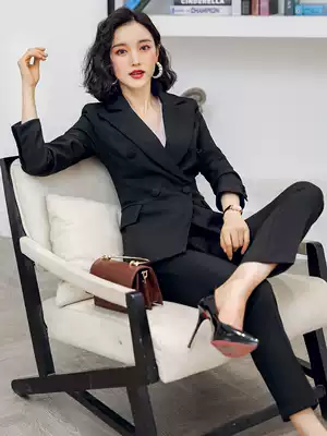 Suit suit female temperament goddess fashion high-end interview formal work clothes work clothes small suit Spring New