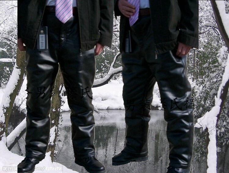 Pantalon cuir homme droit pour hiver - Ref 1479684 Image 41