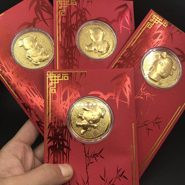 米兰世博会指定产品供应商 思无邪 2019 足金 猪年纪念币 天猫优惠券折后¥68包邮(¥98-30)