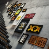 Создание старого ретро -индустрия фото ностальгическая фоторамка на стене.