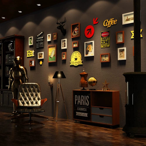 Кофейная фотография, фоторамка, комплект, подвеска, в американском стиле