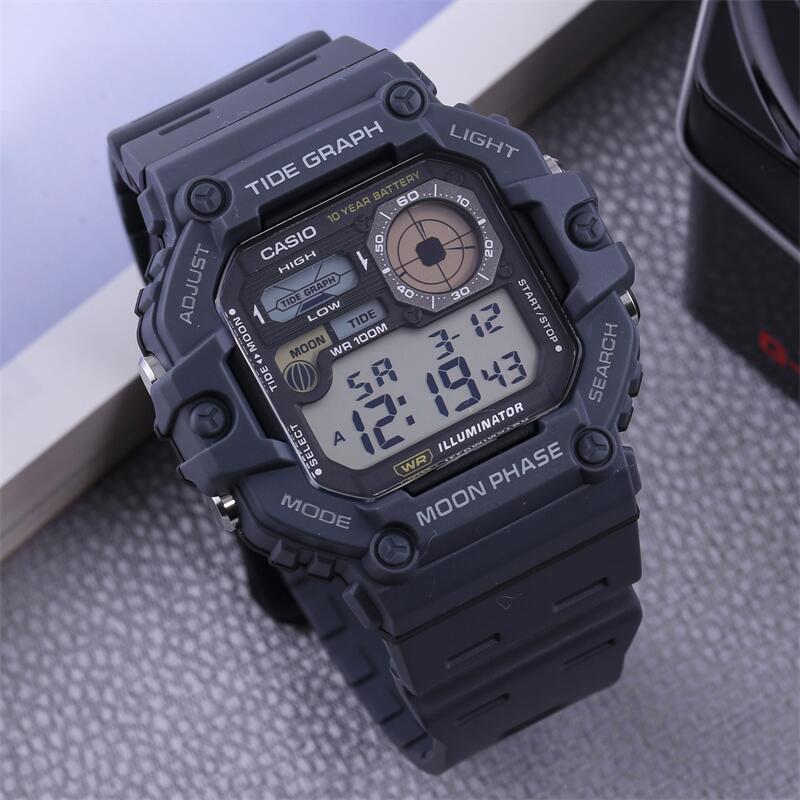 Casio 40Th Anniversary Limited Edition Catman Outdoor Sports Tide Moon Phase Student Waterproof Watch for Men Ws-1700H