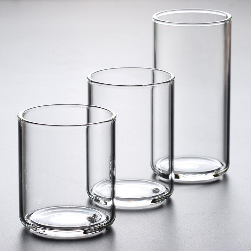 Park Raw Liang Products High Temperature Resistant Glass Cup Brief Thickened Bottom Glass Tea Cup Wine Glass Goblet Breakfast Cup Sub Breakfast Cup