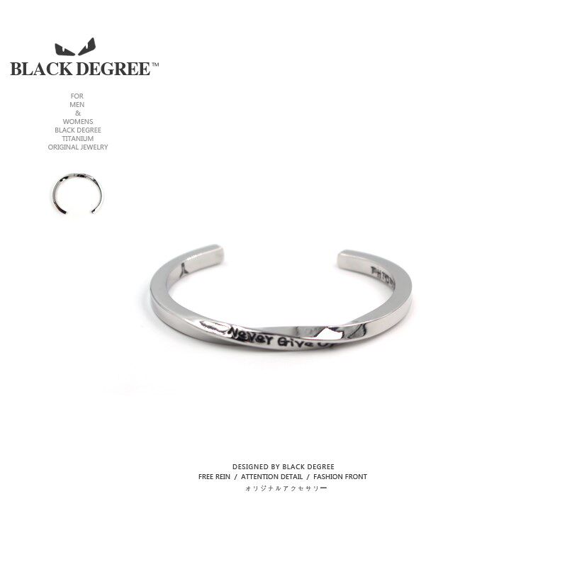 European and American craze Mobius Viking Viking bracelet male and female titanium steel bracelet rough sex couple wheel backhand ring