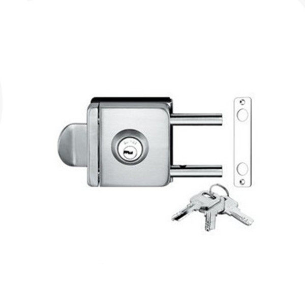 Stainless steel no-frame glass door lock tempered glass lock central door lock single door glass door lock free