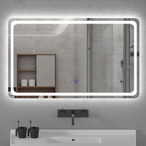 Smart Bathroom Mirror Square Mirror Toilet Makeup with LED lamp washstand Anti-fog gas wall Bathroom Mirror Touchscreen