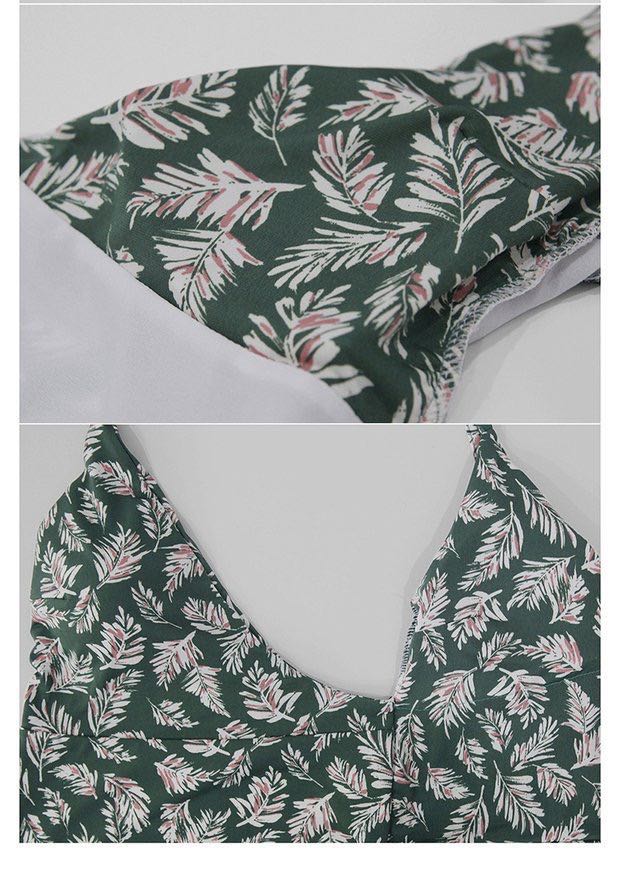 2019 Spring/Summer Floral Wrap-up Swimsuit Beige/M
