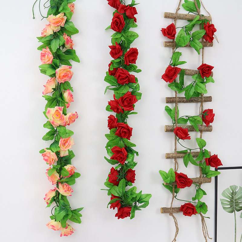 Simulation sunflower fake flower rattan plastic flower living room ceiling vine plant climbing wall air conditioning pipe shade decoration