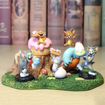 Cat and Mouse Hand Office Tom Jerry Mouse Taifi 80 Anniversary Birthday Dessert Cake Decoration Swing Piece Twist Egg Blind Box