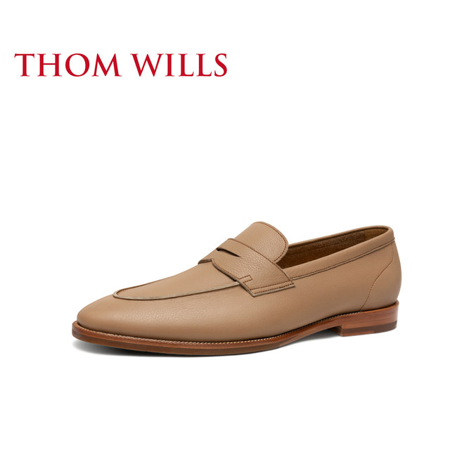 ThomWills business loafers ເກີບຫນັງແບບເປັນທາງການຂອງຜູ້ຊາຍອັງກິດທີ່ມີເມັດສີເກີບຫນັງ cowhide ຊັ້ນທໍາອິດ