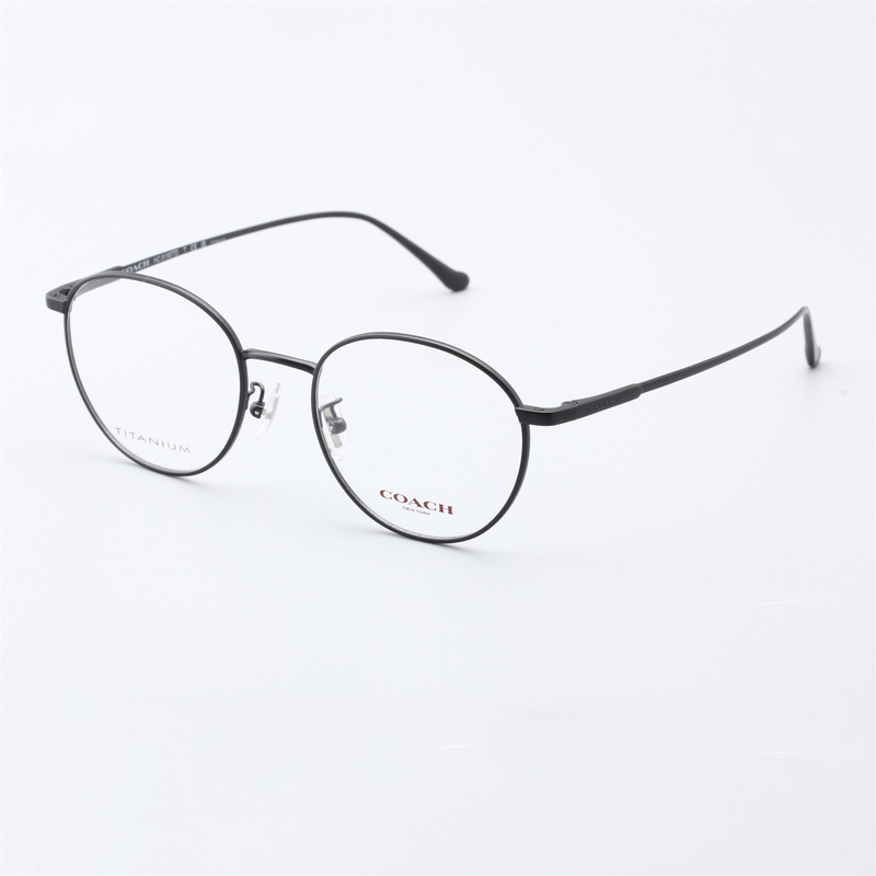 Coach New Lightweight Titanium Ultra-Light Thin-Rim Full-Frame Retro Plain Round Frame Eyeglass Frame Ohc5190Td