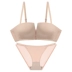 Peach Box Sexy Cutout Half Cup Không có vòng thép Đồ lót mỏng bóng Không có gì tập hợp Cô gái áo ngực Bộ đồ lót