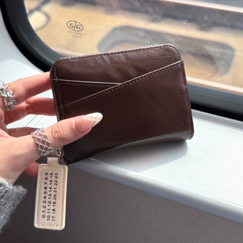 Rich Small Bag Korean Style Large Capacity Multi-Card Slot Patchwork Women's Multifunctional Multi-Card Slot Zipper Coin Purse