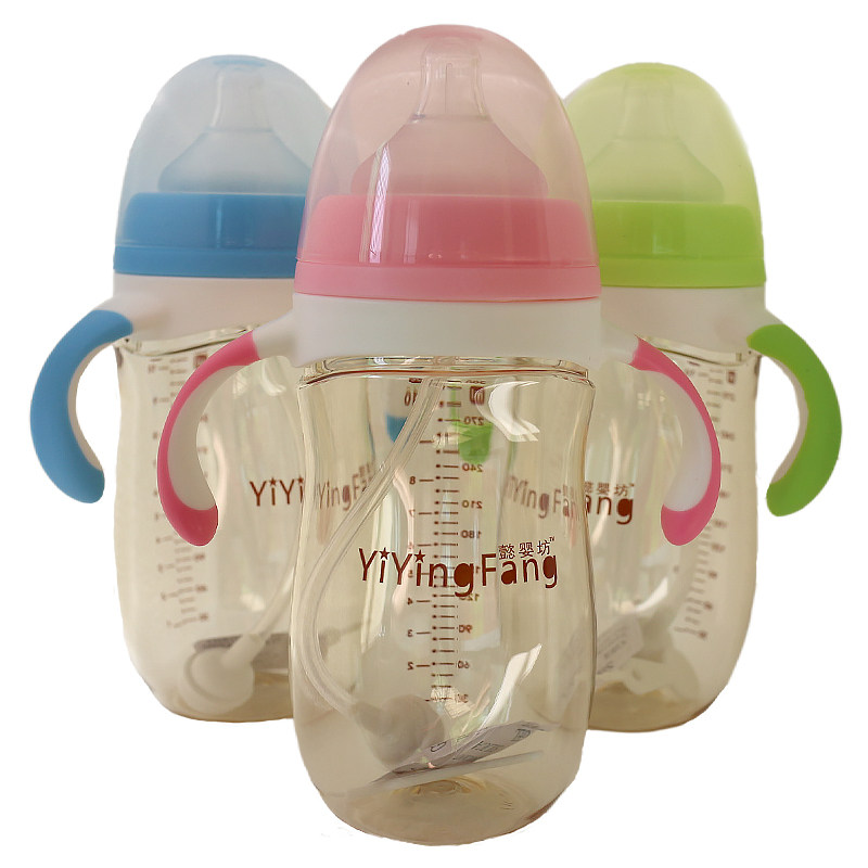 Baby Pai PPSU Wide Caliber Penguin Bottle Live Room with 240ML 300ML resistant to fall