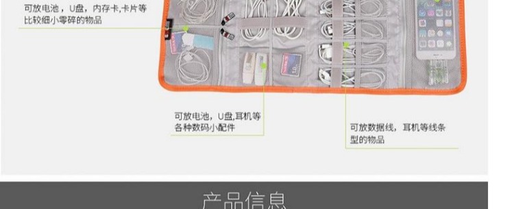 BUBM Phụ kiện du lịch Túi lưu trữ Túi dữ liệu du lịch Cáp lưu trữ Tổ chức Phụ kiện kỹ thuật số Túi lưu trữ du lịch