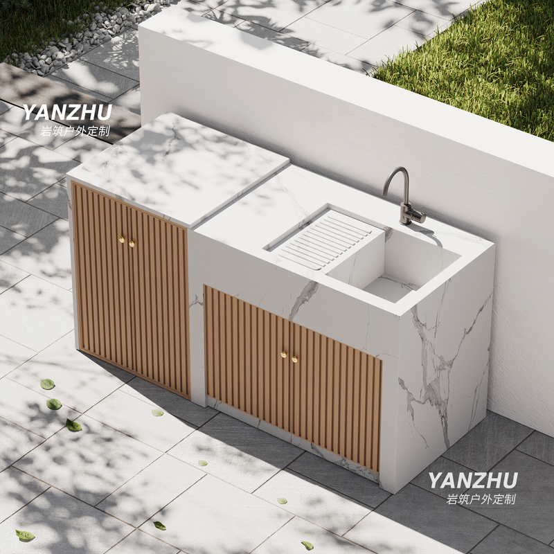 Balcony Laundry Basin Integrated Cabinet Outdoor Washing Machine Rainproof and Sunproof Cabinet Outdoor Open-Air Double-Machine Laundry Sink Basin Balcony Laundry Basin Integrated Cabinet Outdoor Washing Machine Rainproof and Sunproof Cabinet Outdoor Open-Air Double-Machine Laundry Sink Basin