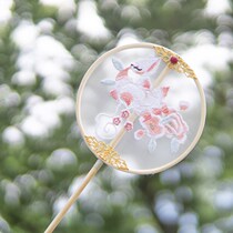Hanfu accessories holding ancient wind fan fairy air ancient fan children Princess dance special girl group fan double-sided