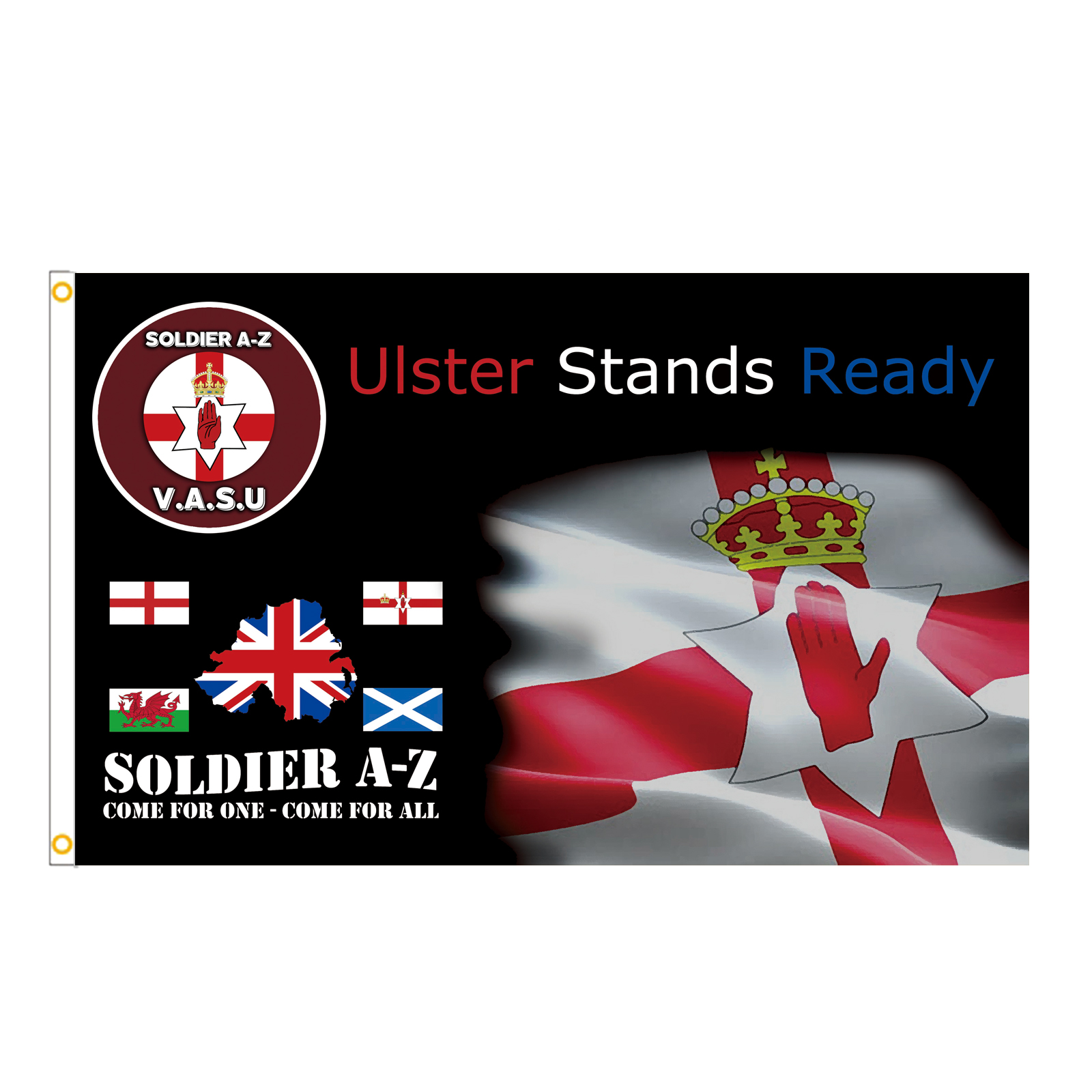 Foreign trade flag ulster-stands-ready outdoor sunscreen polyester fiber flag digital printing