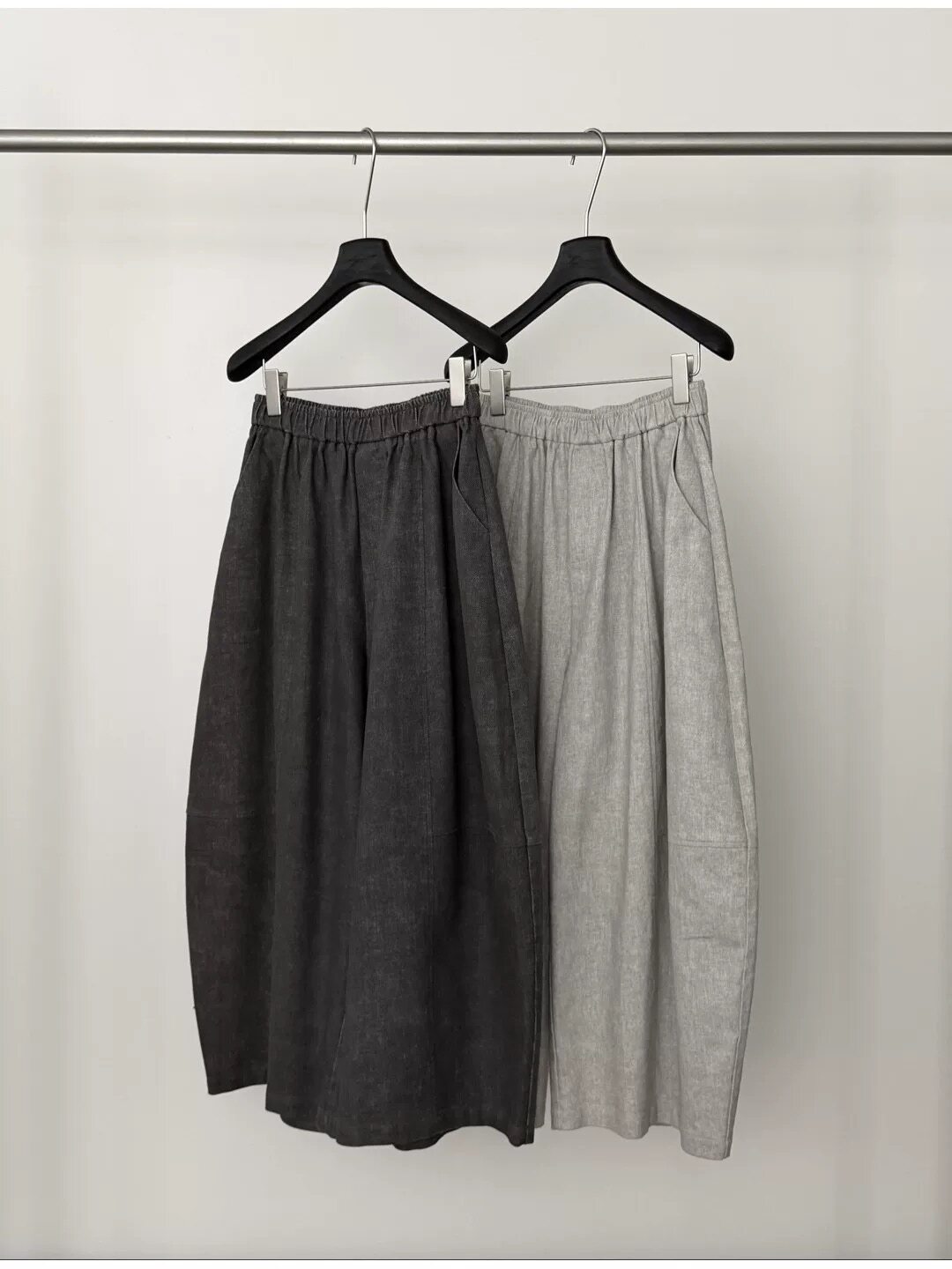 Low flat оригинал ~ повседневные брюки универсальные широкие брюки свободного кроя с эластичной талией укороченные 8156