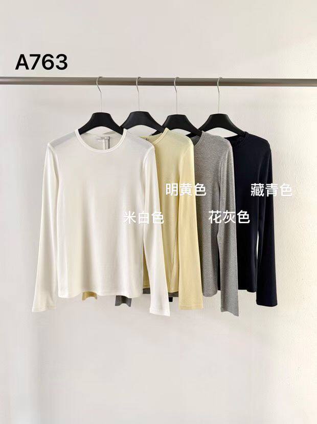 oker章壳儿оригинал ~ круглый вырез тенсел с длинными рукавами корейский стиль универсальная весенняя новинка 26 A763