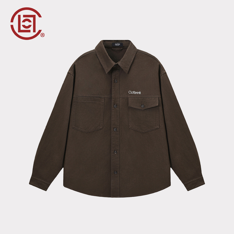 Clottee by Clot Retro Workwear Shirt Men's New Autumn Casual Trendy Long-Sleeved Shirt Jacket K Clottee by Clot Retro Workwear Shirt Men's New Autumn Casual Trendy Long-Sleeved Shirt Jacket K