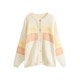 Moyu homemade 2023 spring new milk fufu lantern sleeve jacket gentle loose striped sweater women
