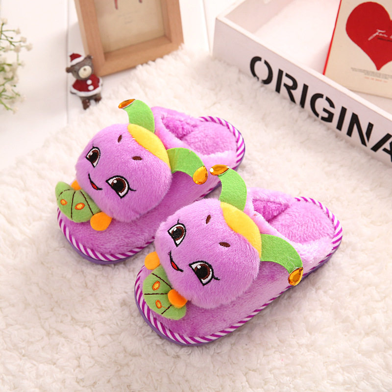 Pantoufles enfants en suède pour hiver - semelle PU - Ref 1016077 Image 12