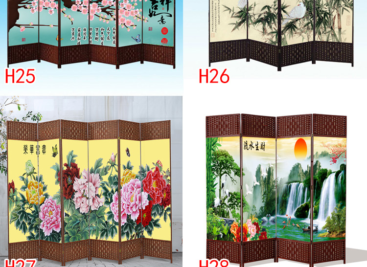 Màn hình gấp vách ngăn di động đẩy kéo có thể thu vào đơn giản hiện đại căn hộ nhỏ hiên phòng ngủ phòng khách căn hộ nhỏ gỗ rắn - Màn hình / Cửa sổ bức bình phong gỗ