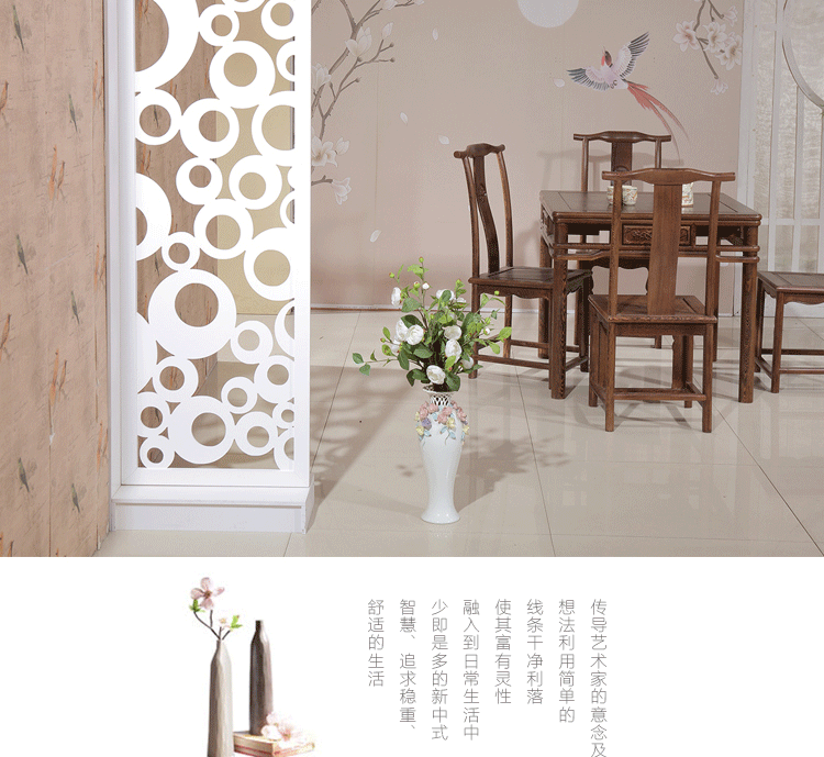 Màn hình trang trí vách ngăn phân vùng rèm phòng khách phòng ngủ di động trượt gỗ rắn hiện đại tối giản đơn giản căn hộ nhỏ - Màn hình / Cửa sổ vach ngan ban tho