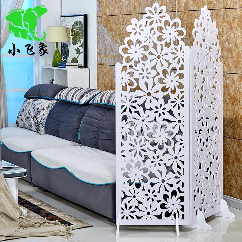 European living room Modern simple screen partition folding screen Mobile bedroom Simple entrance carved waterproof hollow