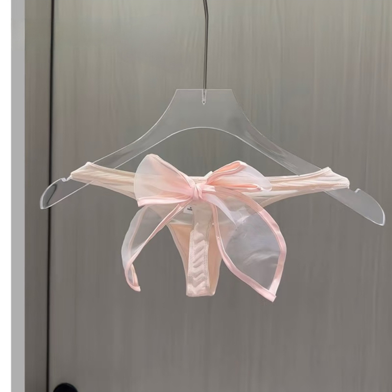 「Hl」Japanese-Style Bow Pure and Sexy Lace Panties for Women, Low-Waist Cute and Sweet Girl Thong 「Hl」Japanese-Style Bow Pure and Sexy Lace Panties for Women, Low-Waist Cute and Sweet Girl Thong
