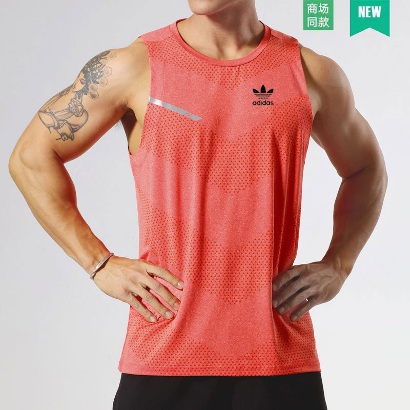 Outlet Summer Men's Ice Silk Sports Vest Sleeveless T-Shirt Running Training Fitness Large Size Quick-Drying Vest Outlet Summer Men's Ice Silk Sports Vest Sleeveless T-Shirt Running Training Fitness Large Size Quick-Drying Vest