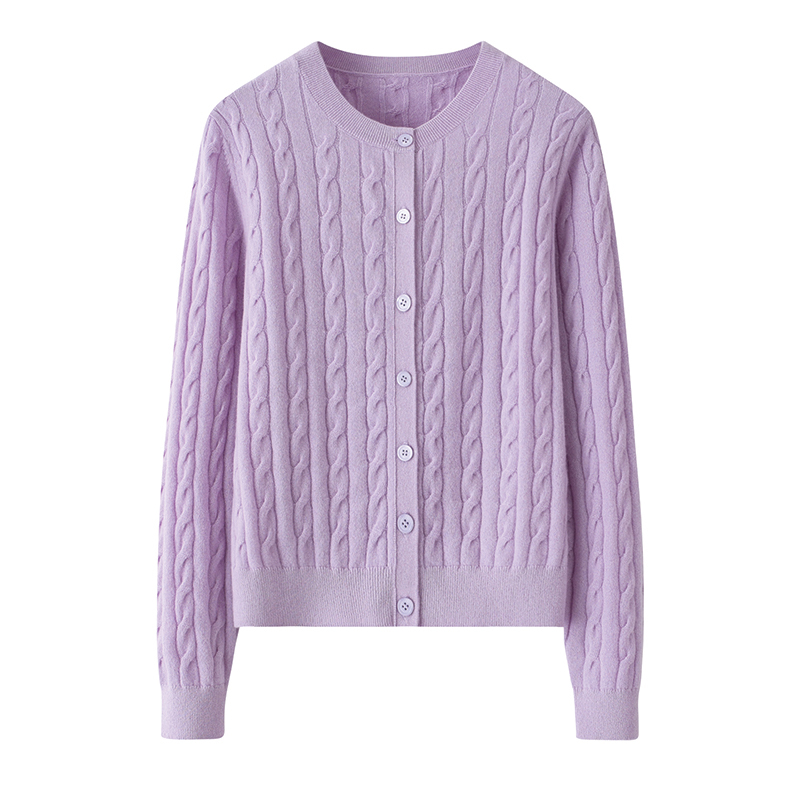 Laf Pure Cashmere Women's Cardigan, Round Neck, Cable Knit, Slim Fit, Fashionable New Style, Casual, Simple, Skin-Friendly Sweater, Lauren Laf Pure Cashmere Women's Cardigan, Round Neck, Cable Knit, Slim Fit, Fashionable New Style, Casual, Simple, Skin-Friendly Sweater, Lauren