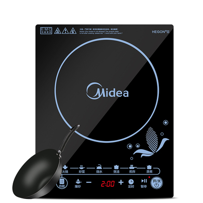 Midea/美的 C21-SN2105T電磁爐超薄觸摸多功能家用大火力火鍋燒水