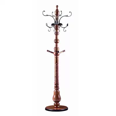 High-grade European and American solid wood oak coat rack floor-to-ceiling coat rack hanger solid wood hanger decorative frame disc coat