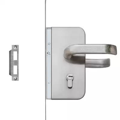 High compartment office glass partition door lock Movable handle lock Glass door lock with handle Glass lock drilling lock
