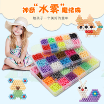Water mist beads bean drip painting spell bean bean childrens handmade diy production of water sticky beads puzzle set girl toy