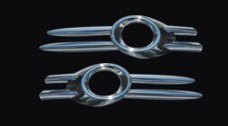 Otai is suitable for 10-12 Volkswagen CC fog lamp cover front fog lamp lighting strip CC decorative strip front fog lamp frame modification sticker