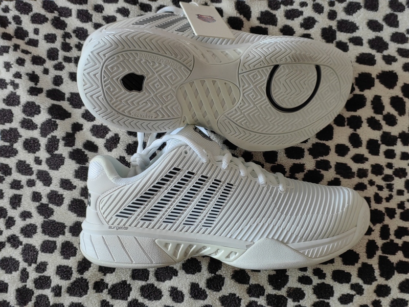 Special Offer 890: Little Flaw Hypercourt Express Ks Tennis Shoes in Monfils Wimbledon Color Scheme