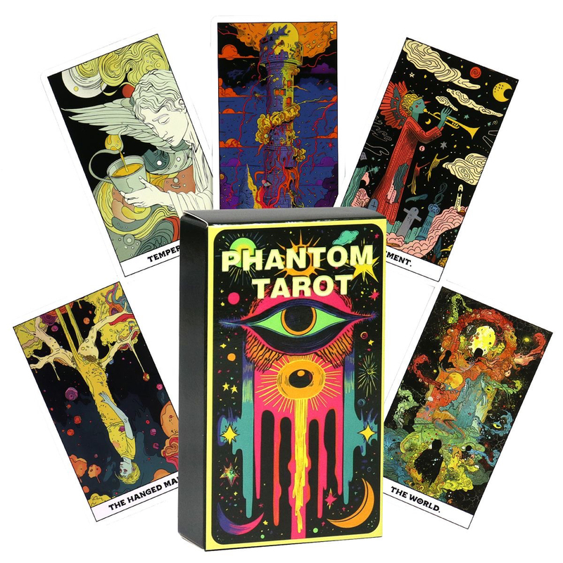 Phantom Tower Card Deck, Small Size, Full English, Approximately 10X6Cm