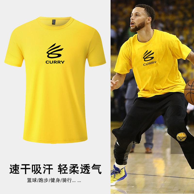 Basketball Short Sleeve Speed Dry Loose Curry Basket Net Durant Owen Sport Running Football Fitness Training Conserve T-Shirt