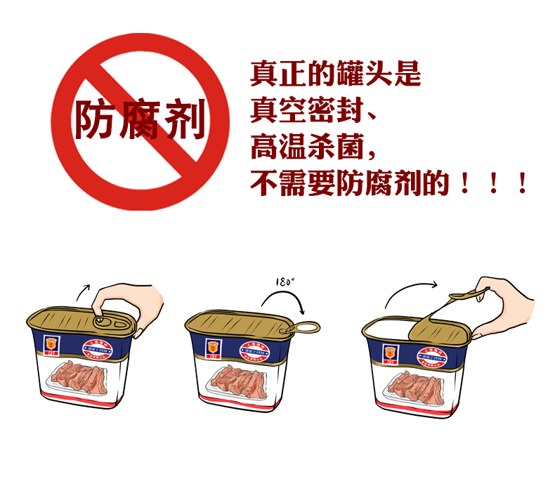 上海梅林 红烧扣肉罐头 340g*4罐 图8