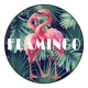 Thảm tròn phòng ngủ Bắc Âu đầu giường dễ thương phim hoạt hình cô gái màu hồng flamingo ảnh cưới in gió sàn mat - Thảm