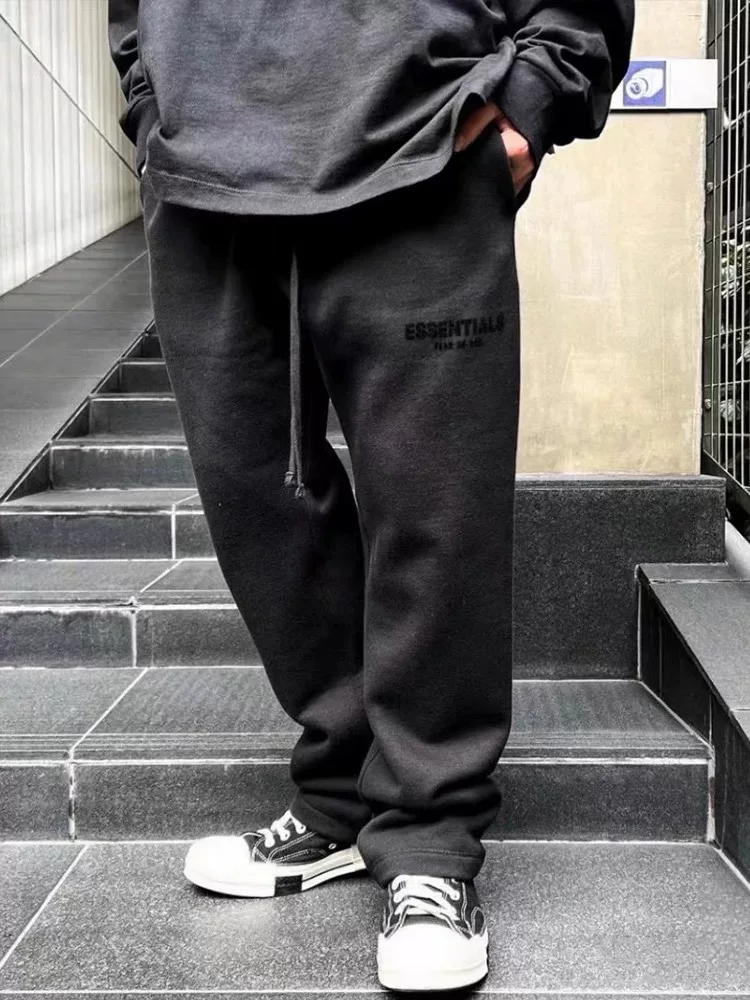 ПАНСОВЕ ЖЕFEAR OF GOD двойная нить ESSENTIALS GLEN мужские спортивные брюки флокированные casual брюки прямого кроя спортивные штаны