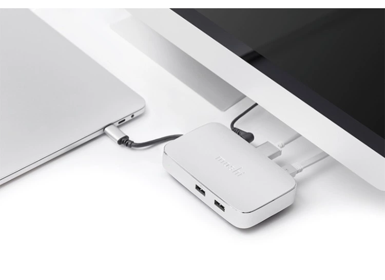 Moshi Moss Bộ chuyển đổi cáp mở rộng USB-C Thiết bị kết nối Type-c MAC Phụ kiện máy tính xách tay Apple Cổng mạng Gigabit Cổng kết nối TV HDMI - USB Aaccessories