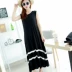Phong cách mới váy dài phương thức mùa hè không tay cộng với kích thước của phụ nữ lỏng lẻo và mỏng váy xoay lớn váy đầm đi biển kỳ nghỉ - Váy dài Váy dài