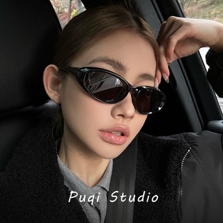 Retro Cycling Cat-Eye Sunglasses with Concave Shape for Women, High-End European and American Sexy Sunglasses for Taking Photos, Popular on the Internet, Vacationing at the Seaside