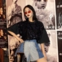 Fengfan mạng màu đỏ với kính siêu lửa retro vuông ulzzang kim loại cá tính xu hướng kính râm kính râm nam